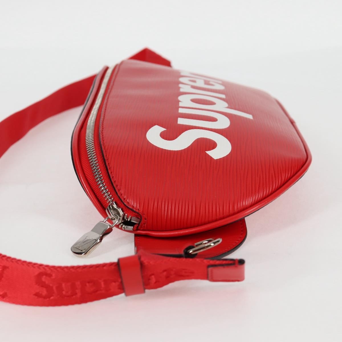 Louis Vuitton Louis Vuitton X Supreme Waist Bag Epi Leather Red Leather Clutche & Pouche Bag (Pre-Owned)