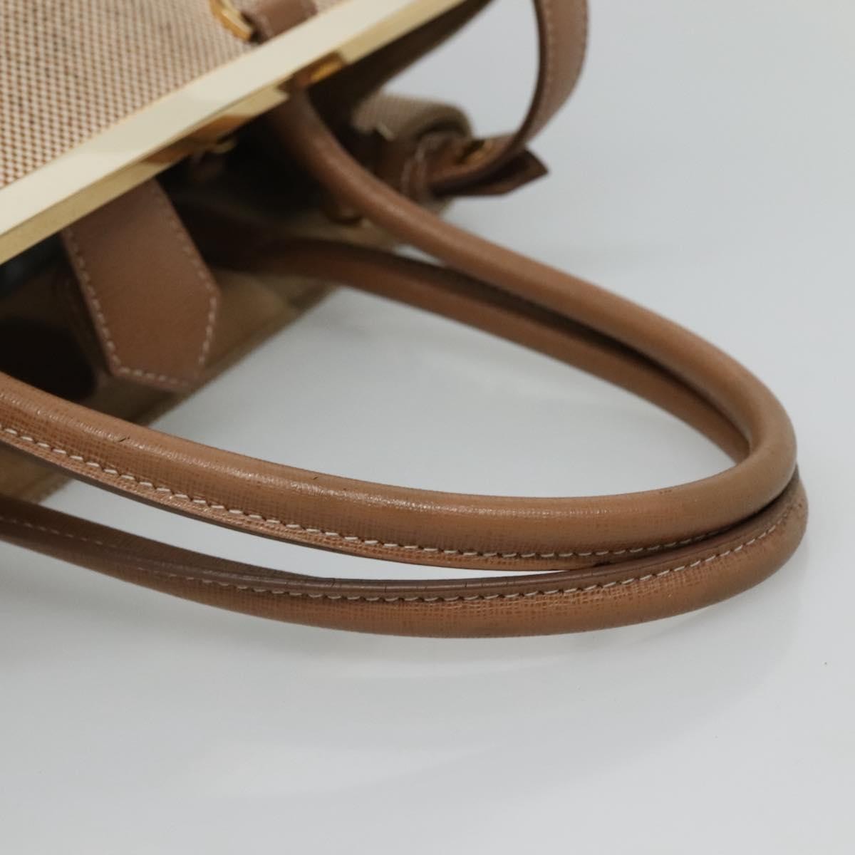 Fendi 2Jours Bag Canvas Beige Canvas Tote Bag Bag (Pre-Owned)