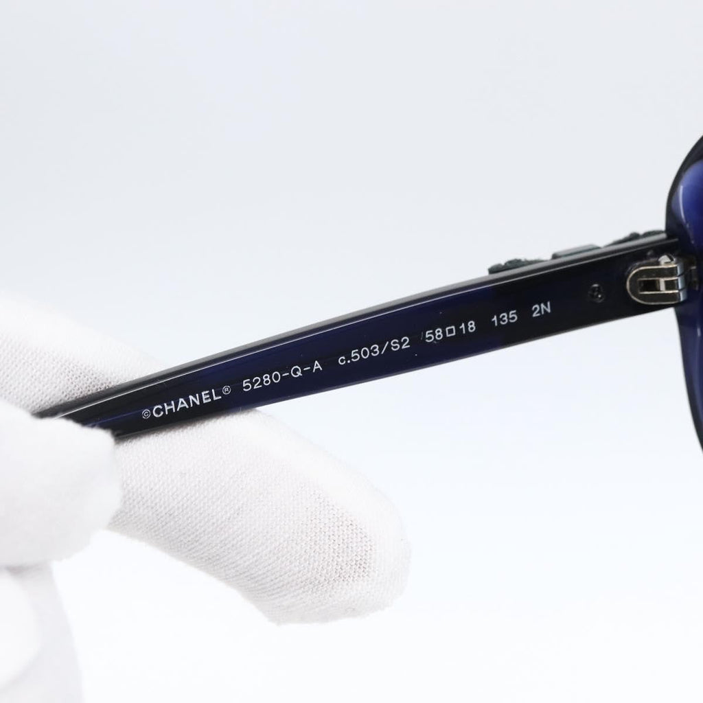 Chanel Logo Cc Sunglasses Plastic Blue Plastic Sunglasse Accessory (Pre-Owned)