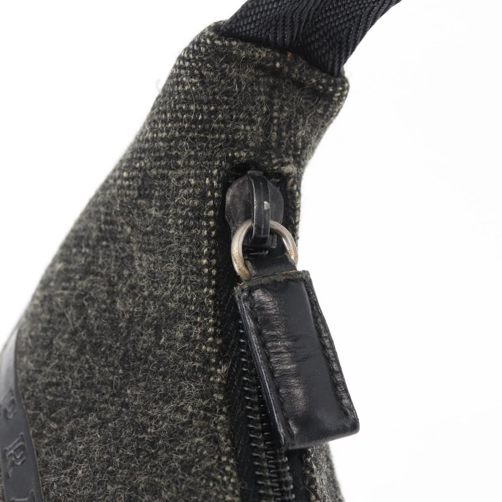 Prada Re-Edition 2000 Hobo Wool Gray Wool Handbag (Pre-Owned)