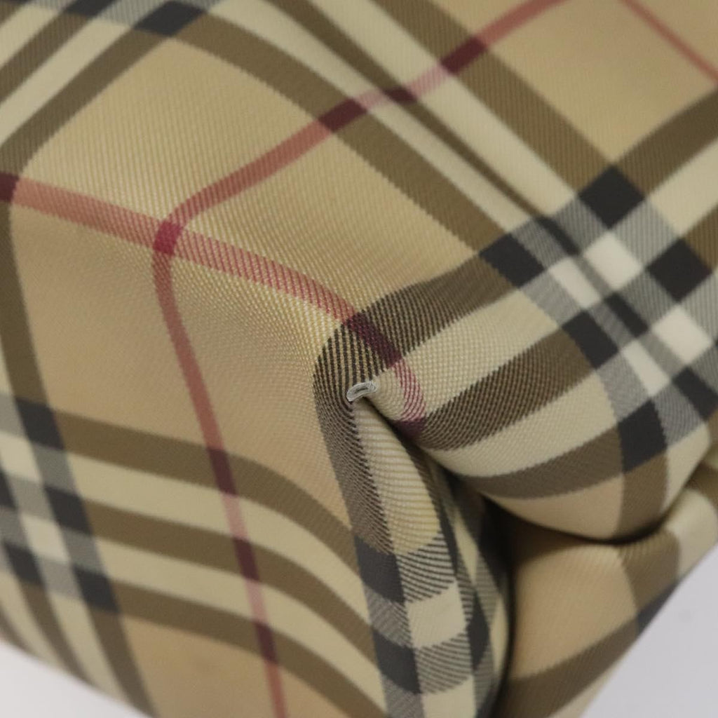 Burberry Nova Check Handbag Nova Check Canvas Beige Canvas Handbag (Pre-Owned)