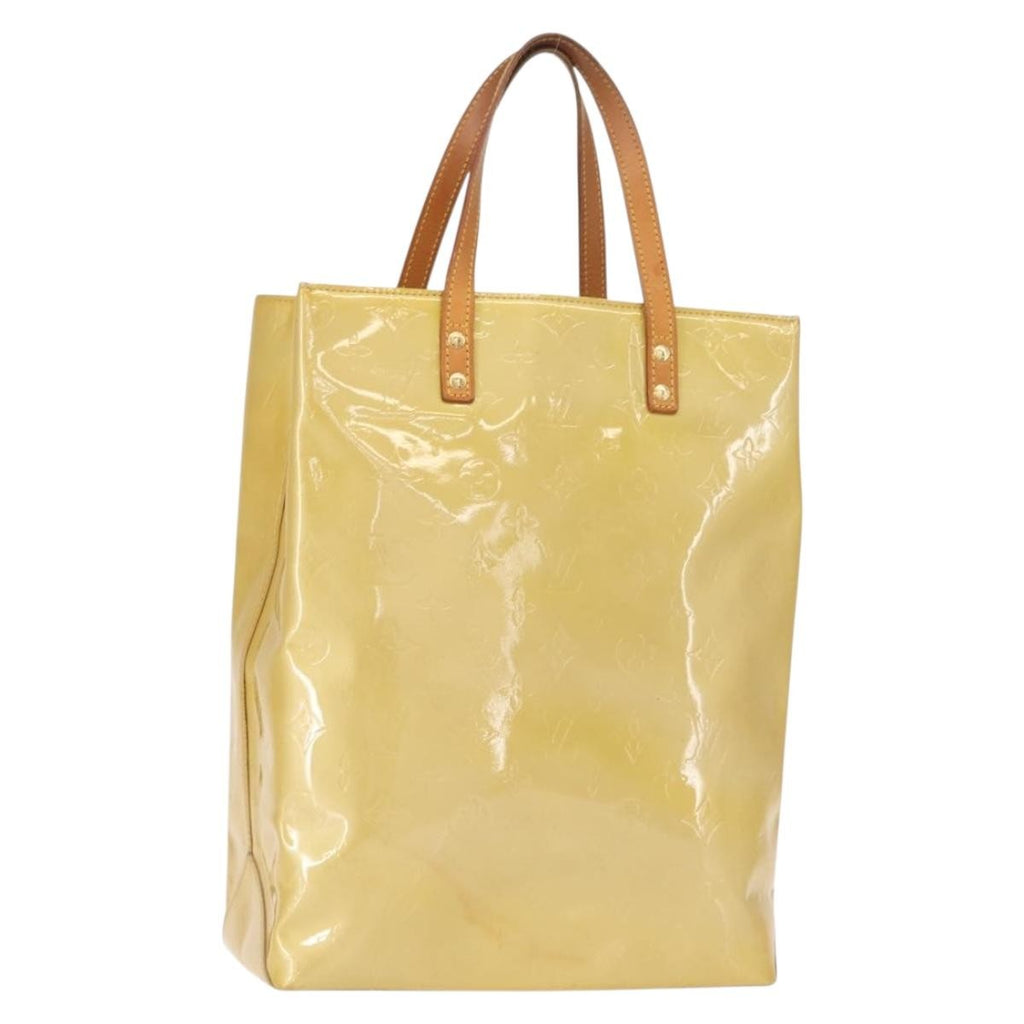 Louis Vuitton Reade Handbag Monogram Vernis Beige Patent_Leather Handbag (Pre-Owned)