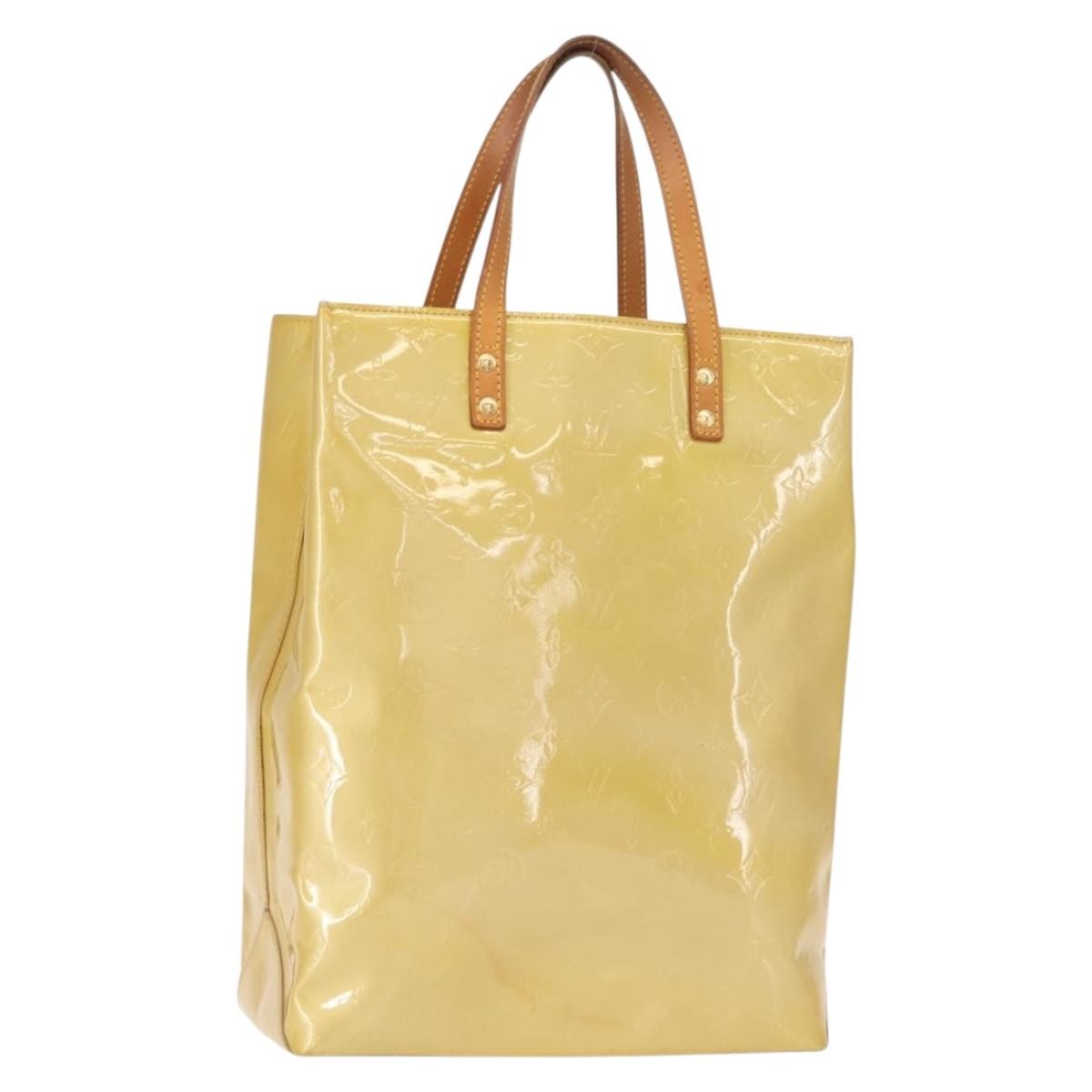 Louis Vuitton Reade Handbag Monogram Vernis Beige Patent_Leather Handbag (Pre-Owned)