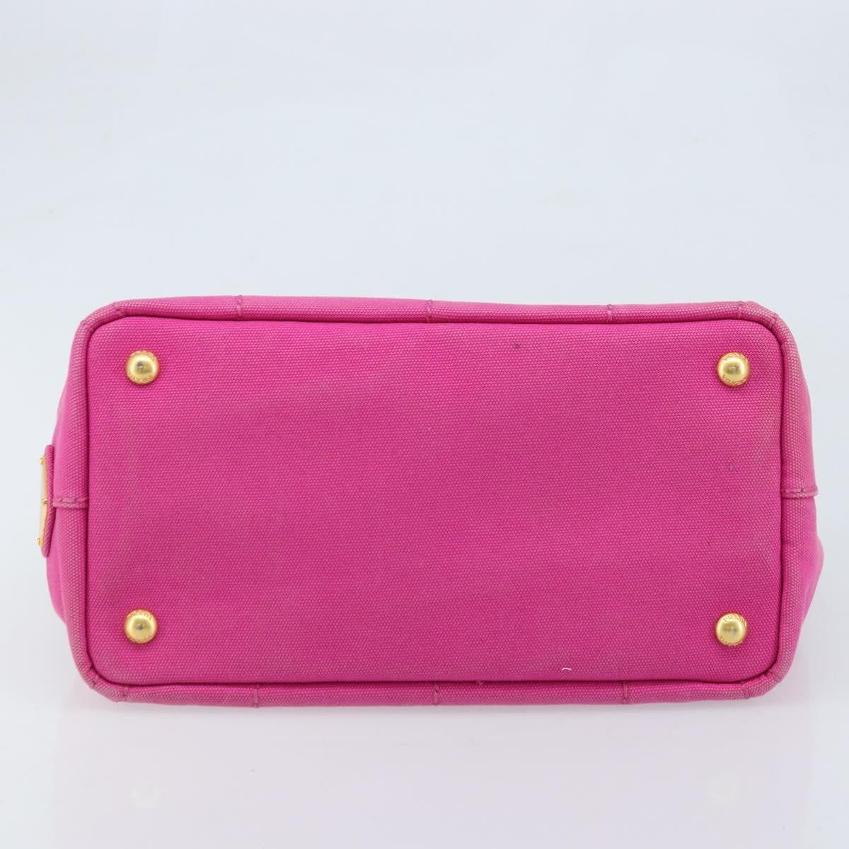 Prada Canapa Tote Canvas Pink Canvas Tote Bag Bag (Pre-Owned)