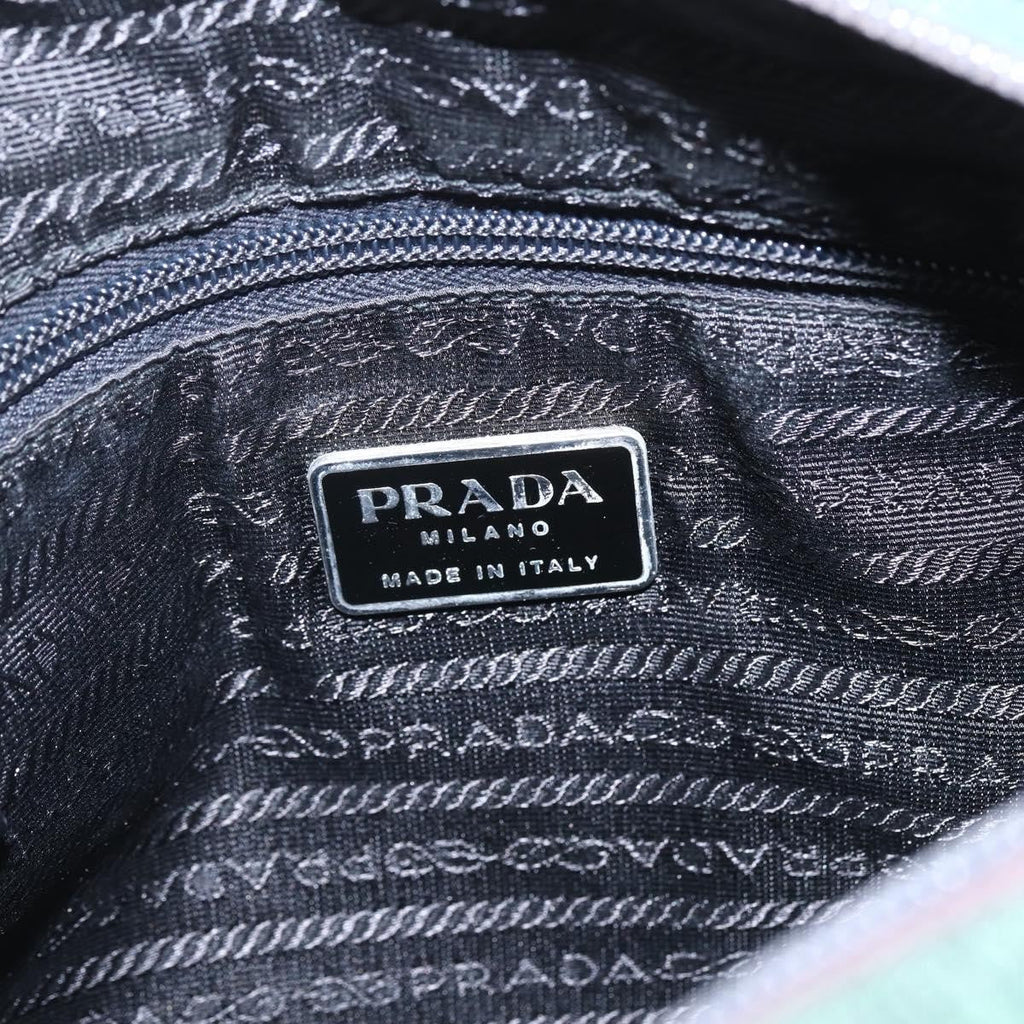Prada Double Buckle Flap Messenger Bag Tessuto Green Nylon Shoulder Bag Bag (Pre-Owned)