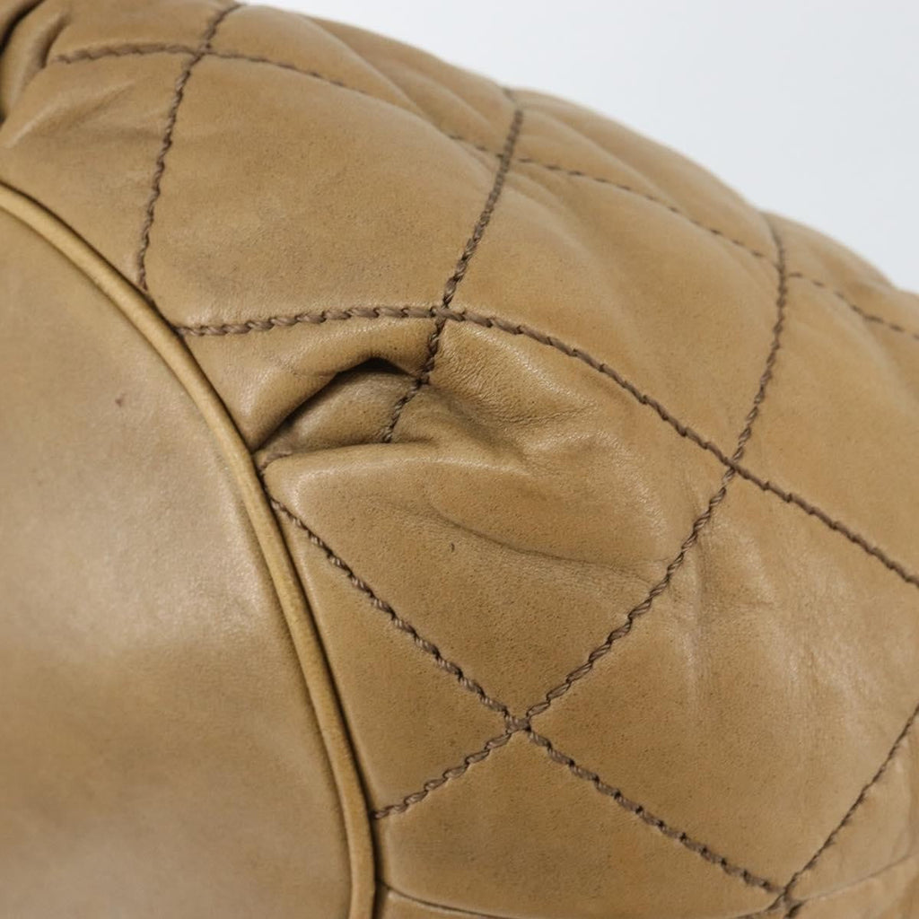 Chanel Cloudy Bundle Hobo Quilted Lambskin Brown Leather Bag (Pre-Owned)