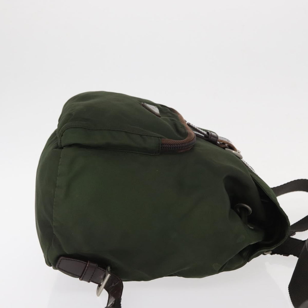 Prada Front Pocket Backpack Tessuto Khaki Nylon Backpack Bag (Pre-Owned)