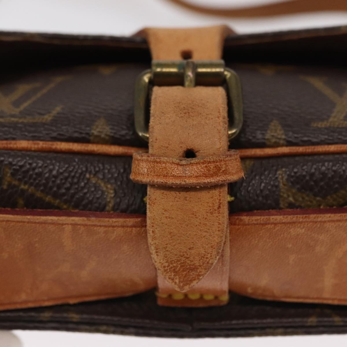 Louis Vuitton Cartouchiere Handbag Monogram Canvas Brown Canvas Shoulder Bag Bag (Pre-Owned)