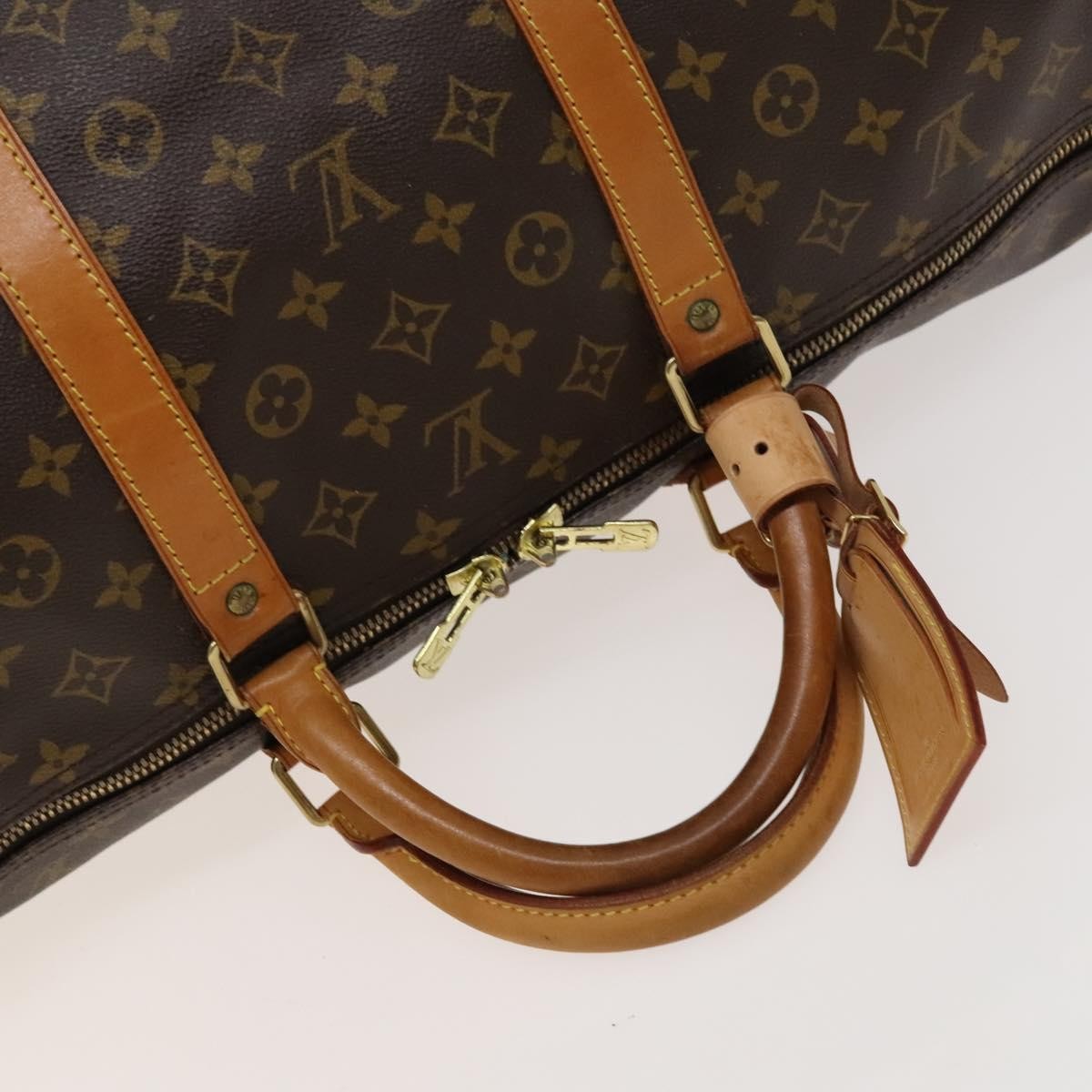 Louis Vuitton Keepall Bag Monogram Canvas Brown Canvas Travel Bag Bag (Pre-Owned)