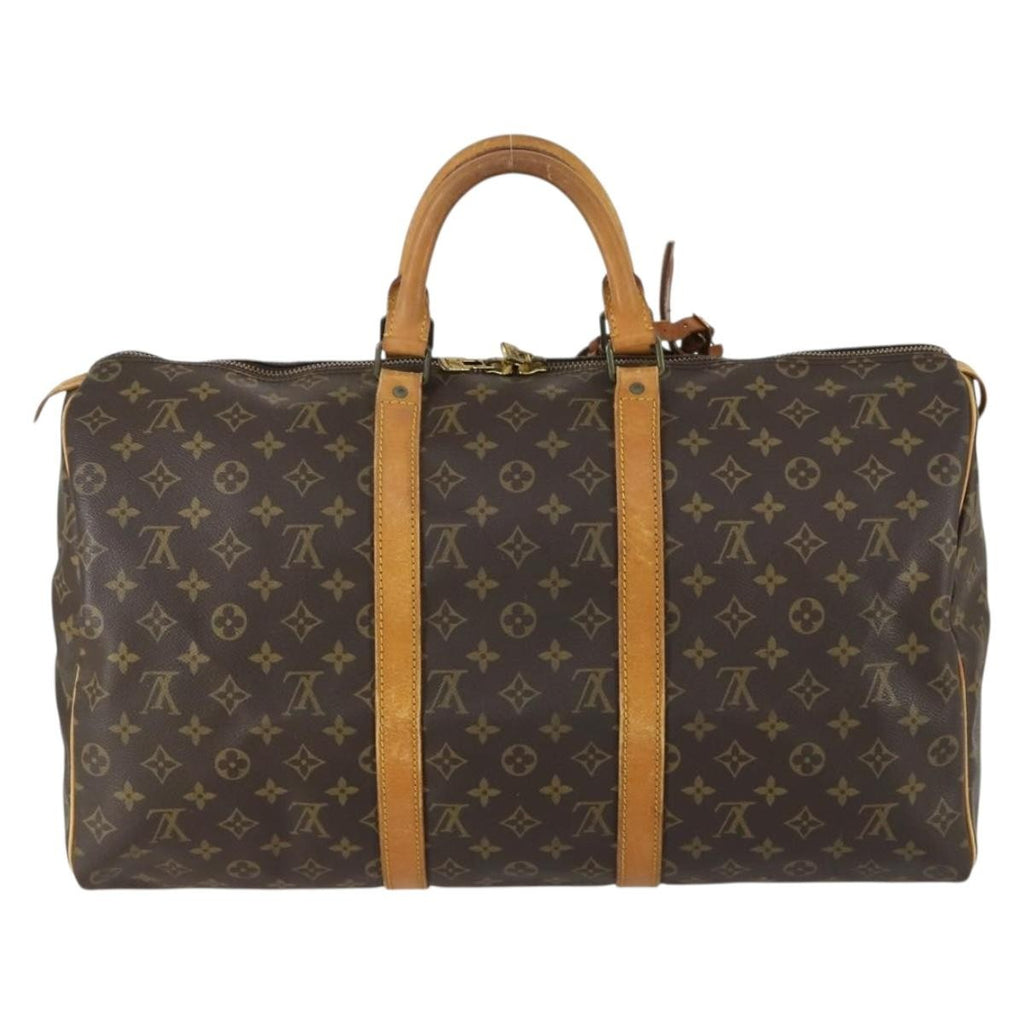 Louis Vuitton Keepall Bag Monogram Canvas Brown Canvas Travel Bag Bag (Pre-Owned)