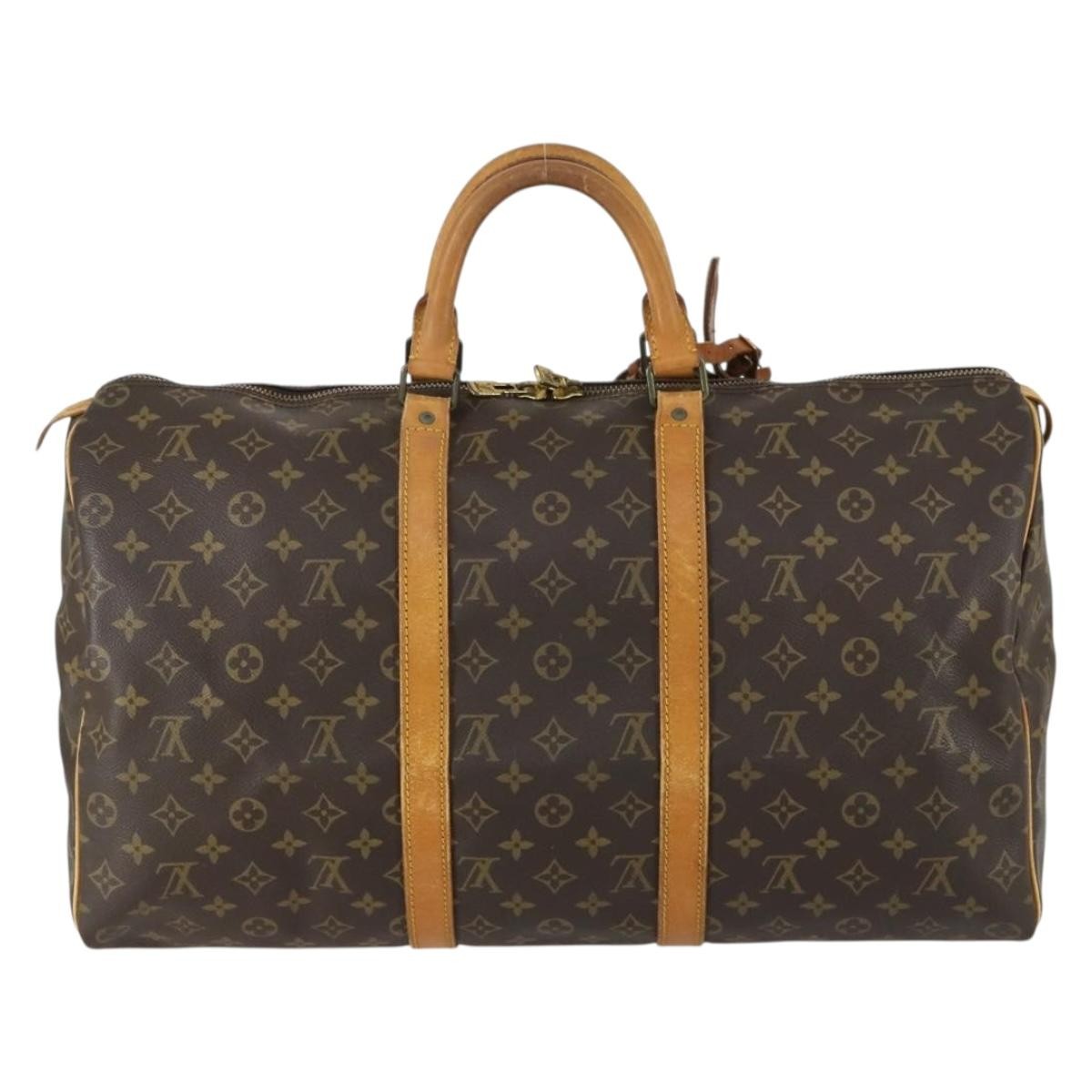Louis Vuitton Keepall Bag Monogram Canvas Brown Canvas Travel Bag Bag (Pre-Owned)