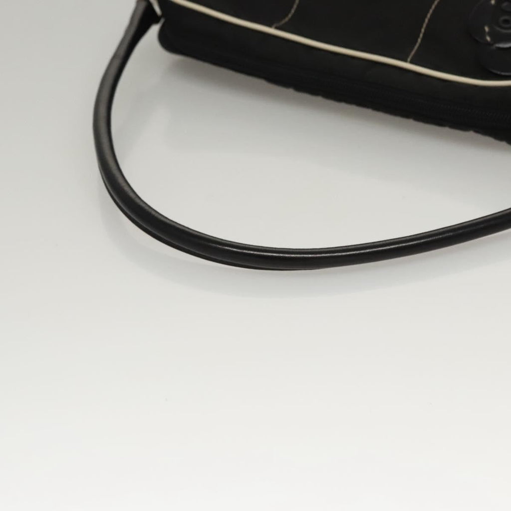 Prada Vintage Shoulder Bag Nylon And Leather Black Nylon Shoulder Bag Bag (Pre-Owned)