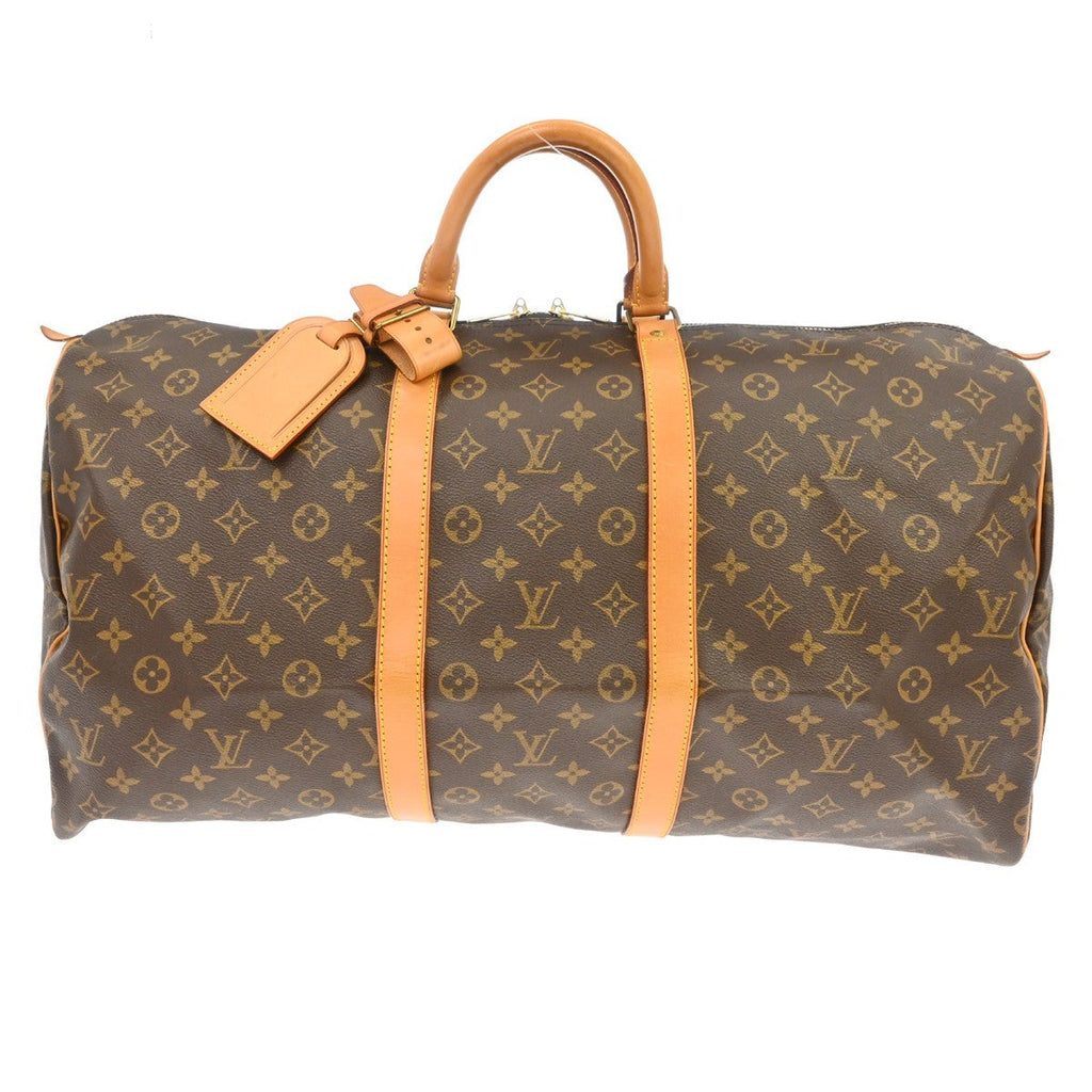 Louis Vuitton Keepall Bag Monogram Canvas Brown Canvas Travel Bag Bag (Pre-Owned)