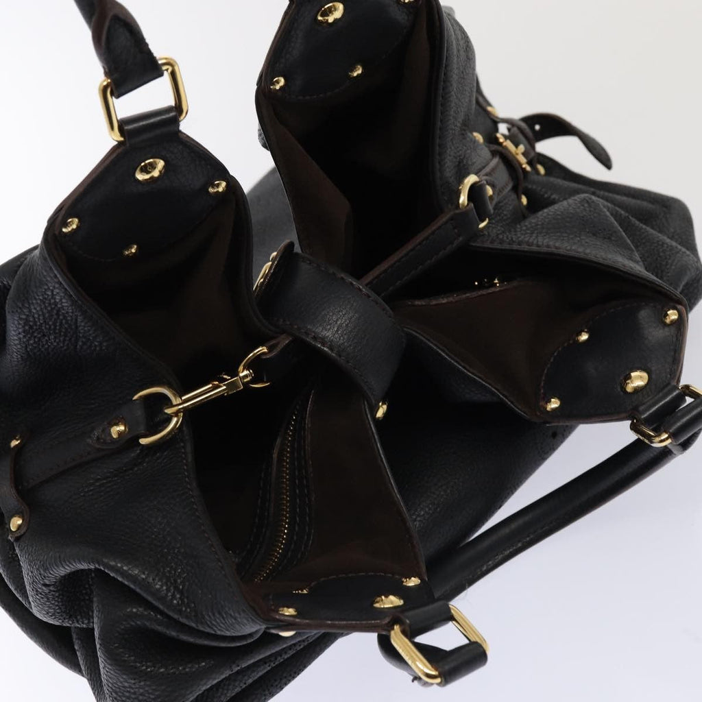 Louis Vuitton Xl Hobo Mahina Leather Black Leather Handbag (Pre-Owned)