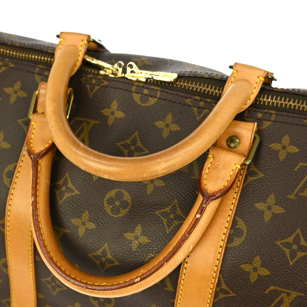 Louis Vuitton Keepall Bag Monogram Canvas Brown Canvas Travel Bag Bag (Pre-Owned)