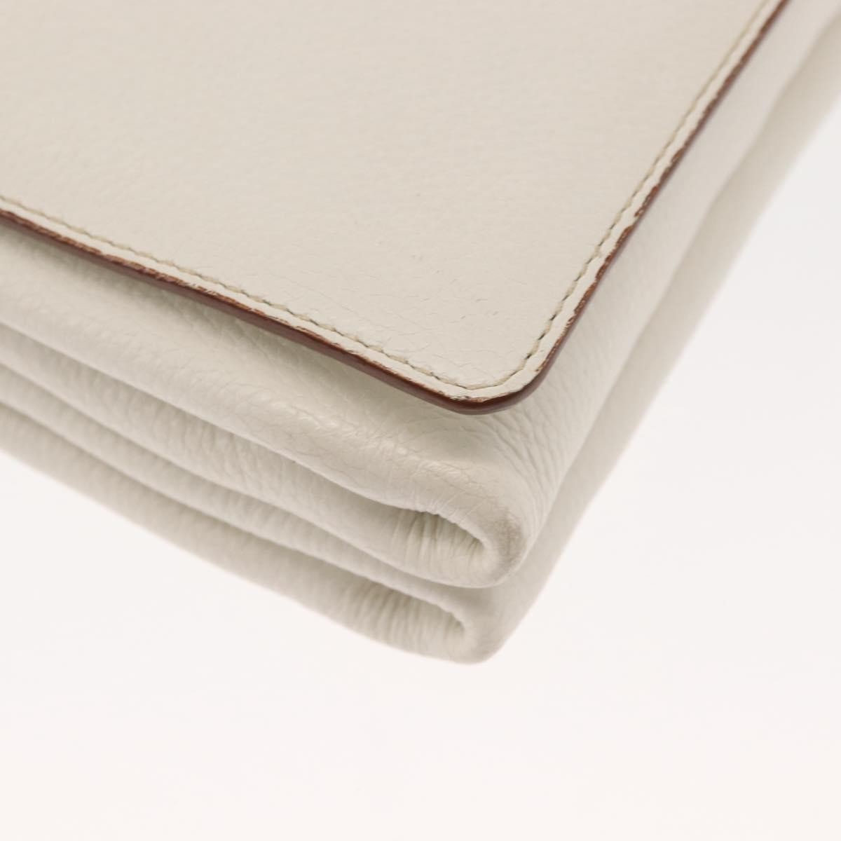 Prada Flap Crossbody Bag Vitello Daino White Leather Shoulder Bag Bag (Pre-Owned)
