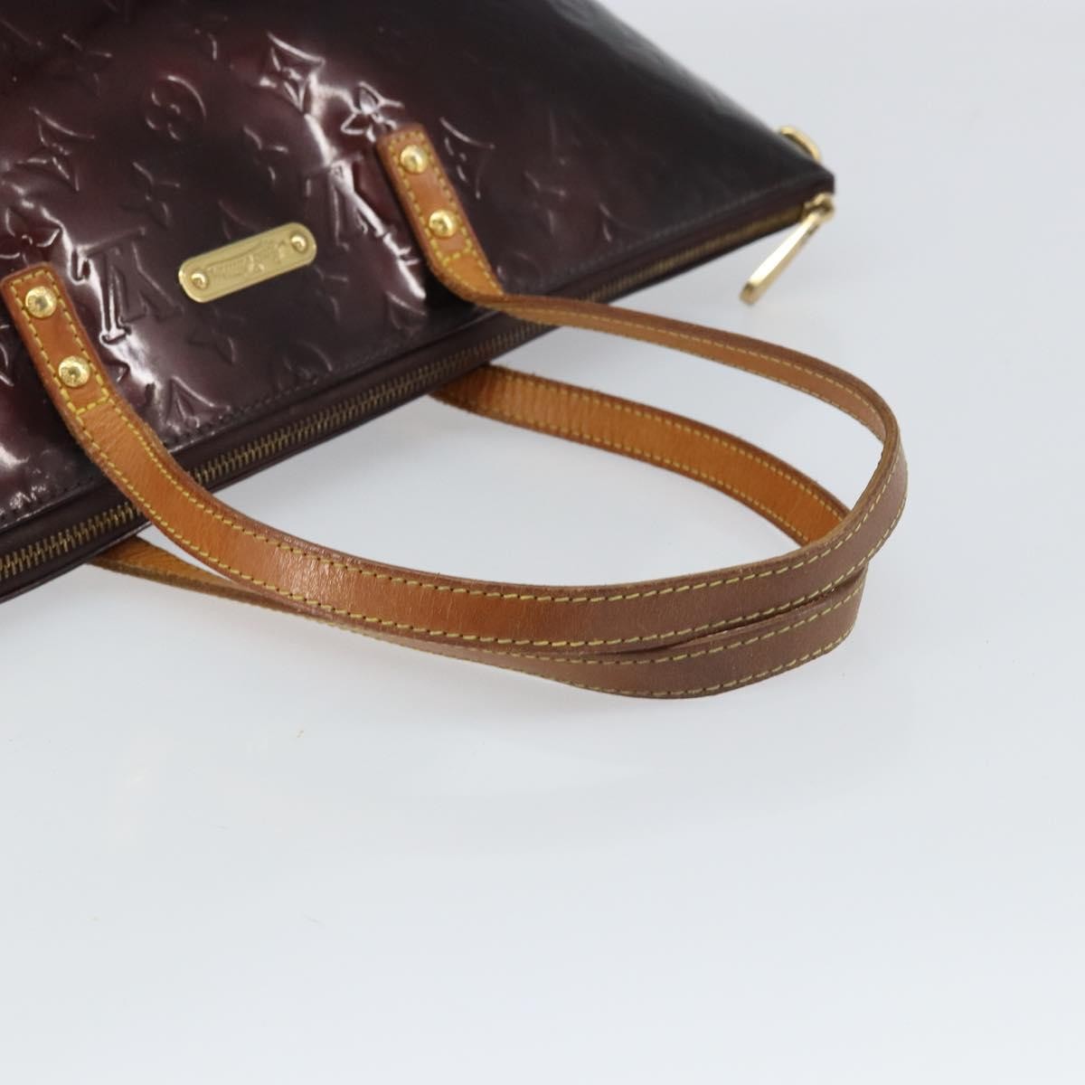 Louis Vuitton Bellevue Handbag Monogram Vernis Purple Patent_Leather Tote Bag Bag (Pre-Owned)