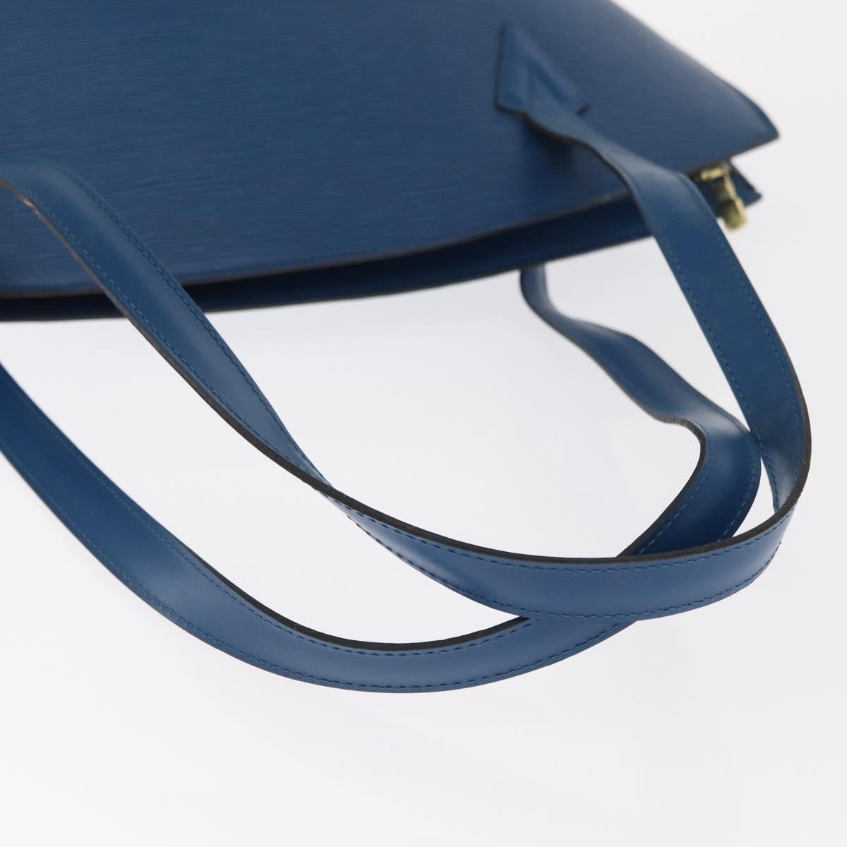 Louis Vuitton Saint Jacques Handbag Epi Leather Blue Leather Shoulder Bag Bag (Pre-Owned)