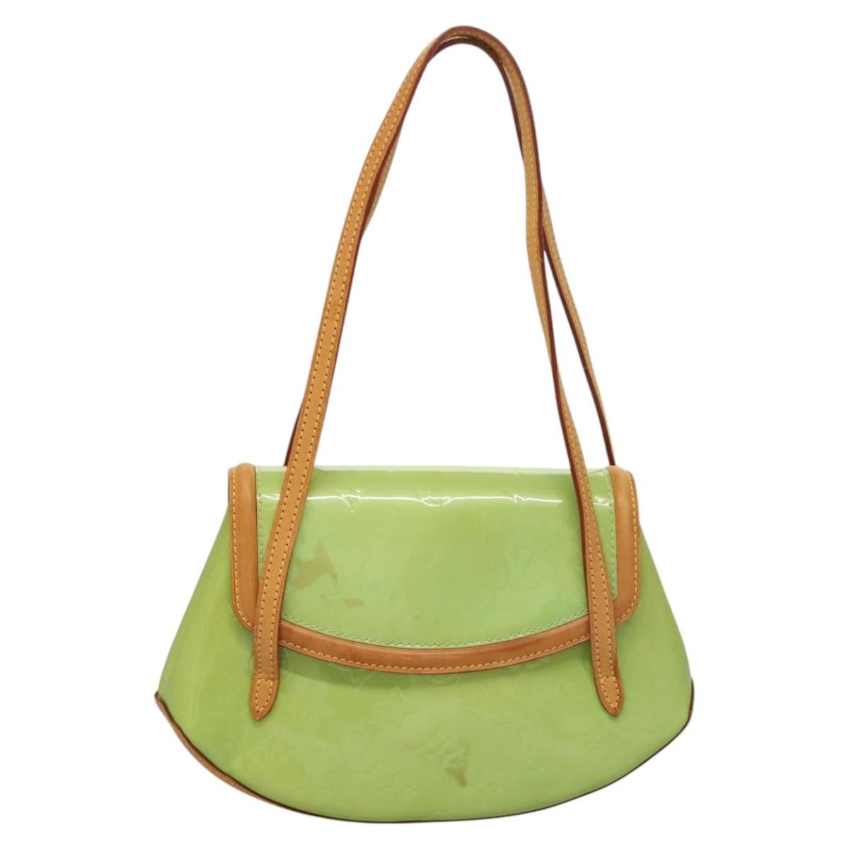 Louis Vuitton Biscayne Bay Handbag Monogram Vernis Green Patent_Leather Shoulder Bag Bag (Pre-Owned)