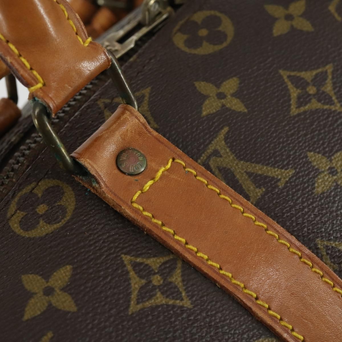 Louis Vuitton Keepall Bag Monogram Canvas Brown Canvas Travel Bag Bag (Pre-Owned)