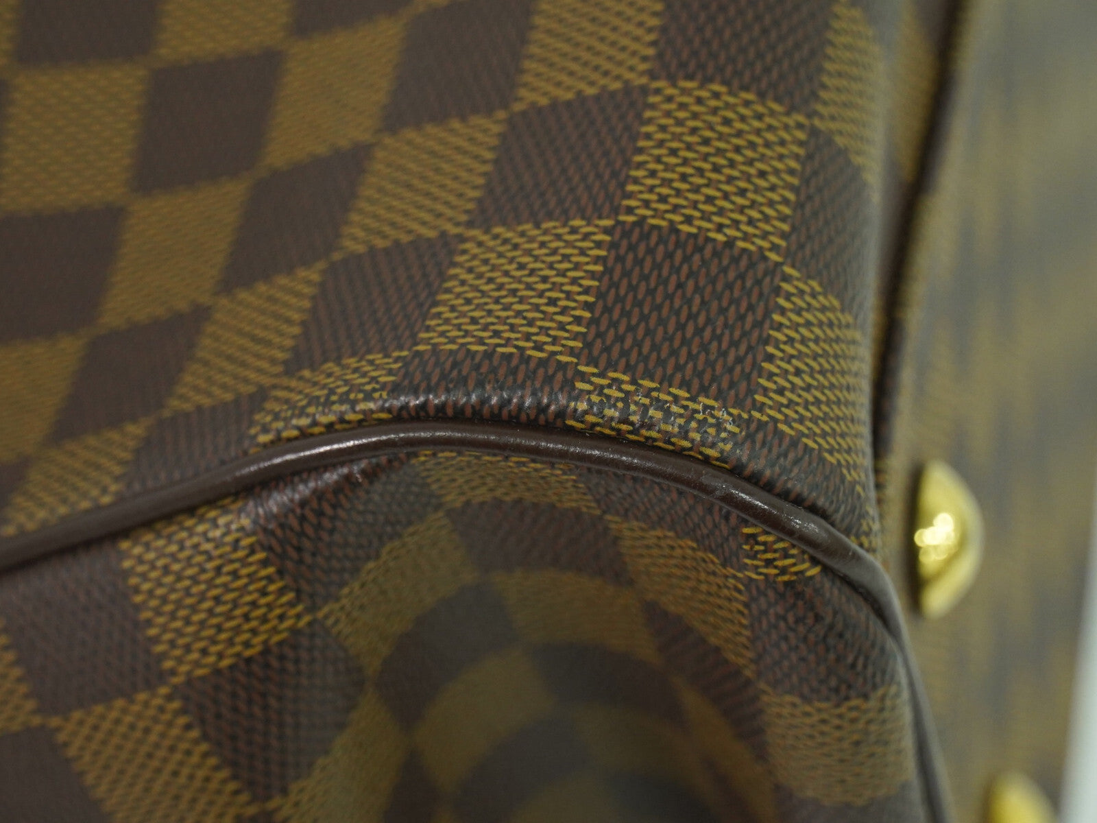 Louis Vuitton Trevi Handbag Damier Brown Canvas Handbag (Pre-Owned)