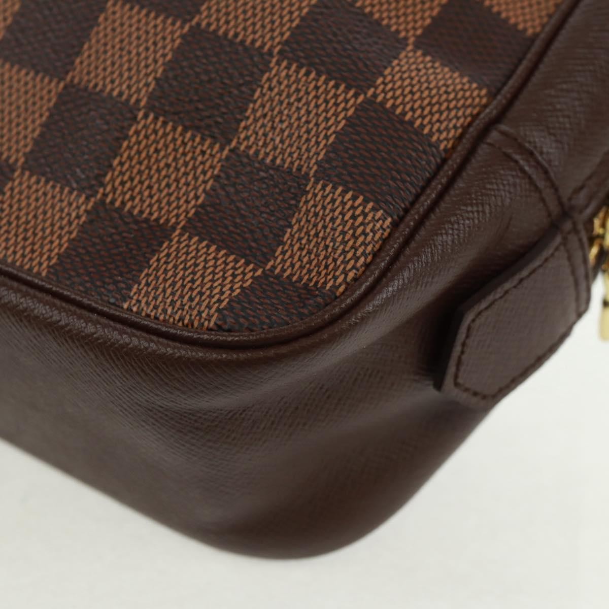 Louis Vuitton Trousse Toilette Damier Canvas Brown Canvas Clutche & Pouche Bag (Pre-Owned)