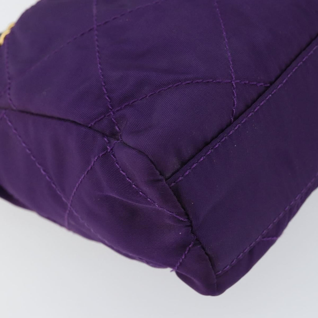 Prada Re-Edition 1995 Chain Tote Quilted Re-Nylon Purple Nylon Shoulder Bag Bag (Pre-Owned)