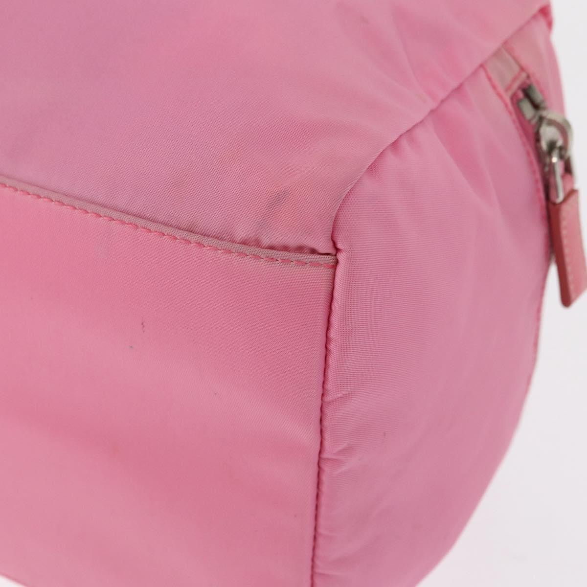 Prada Side Pocket Convertible Duffle Bag Tessuto Pink Nylon Handbag (Pre-Owned)