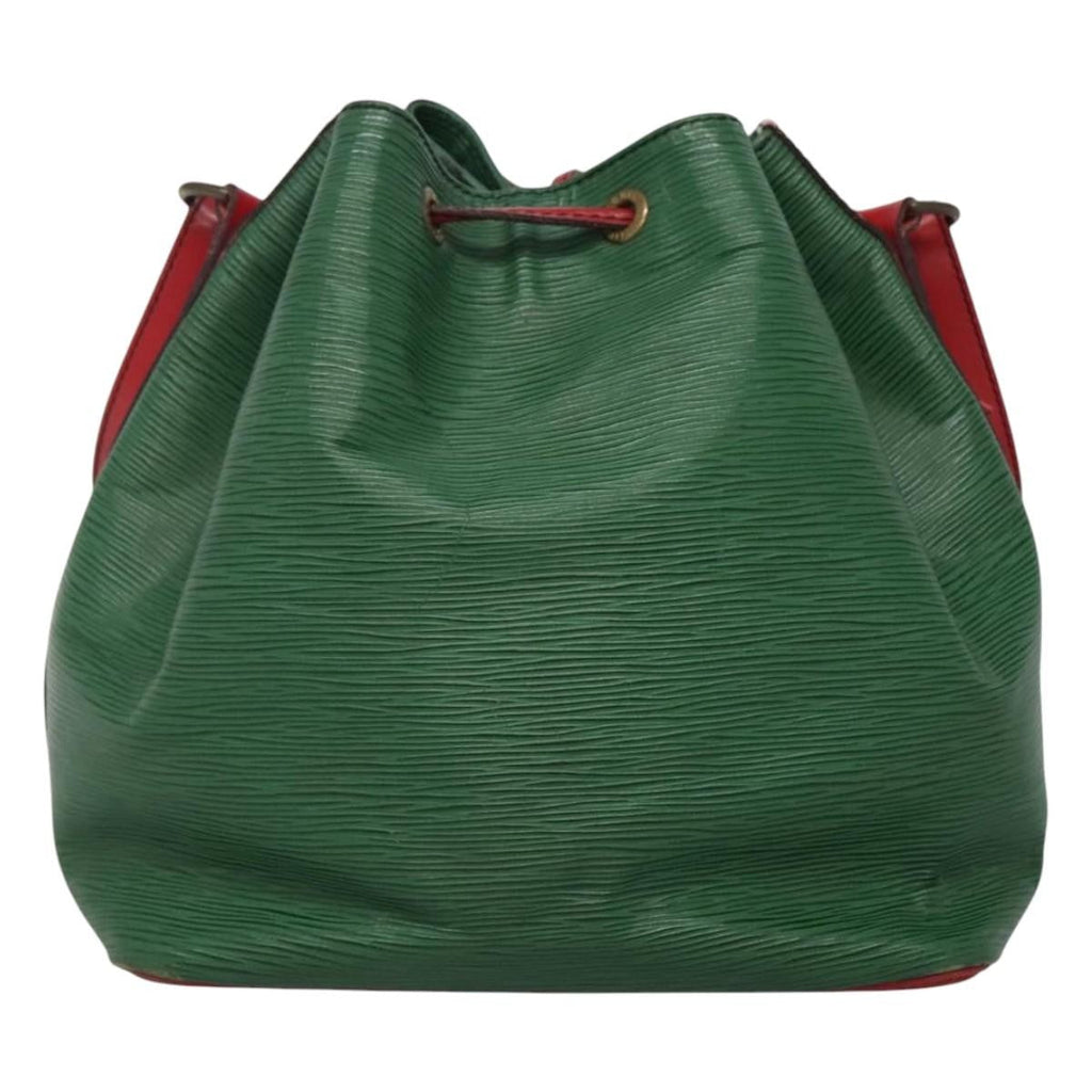 Louis Vuitton Bicolor Petit Noe Handbag Epi Leather Green Leather Shoulder Bag Bag (Pre-Owned)