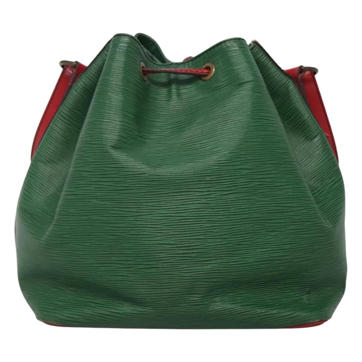 Louis Vuitton Bicolor Petit Noe Handbag Epi Leather Green Leather Shoulder Bag Bag (Pre-Owned)