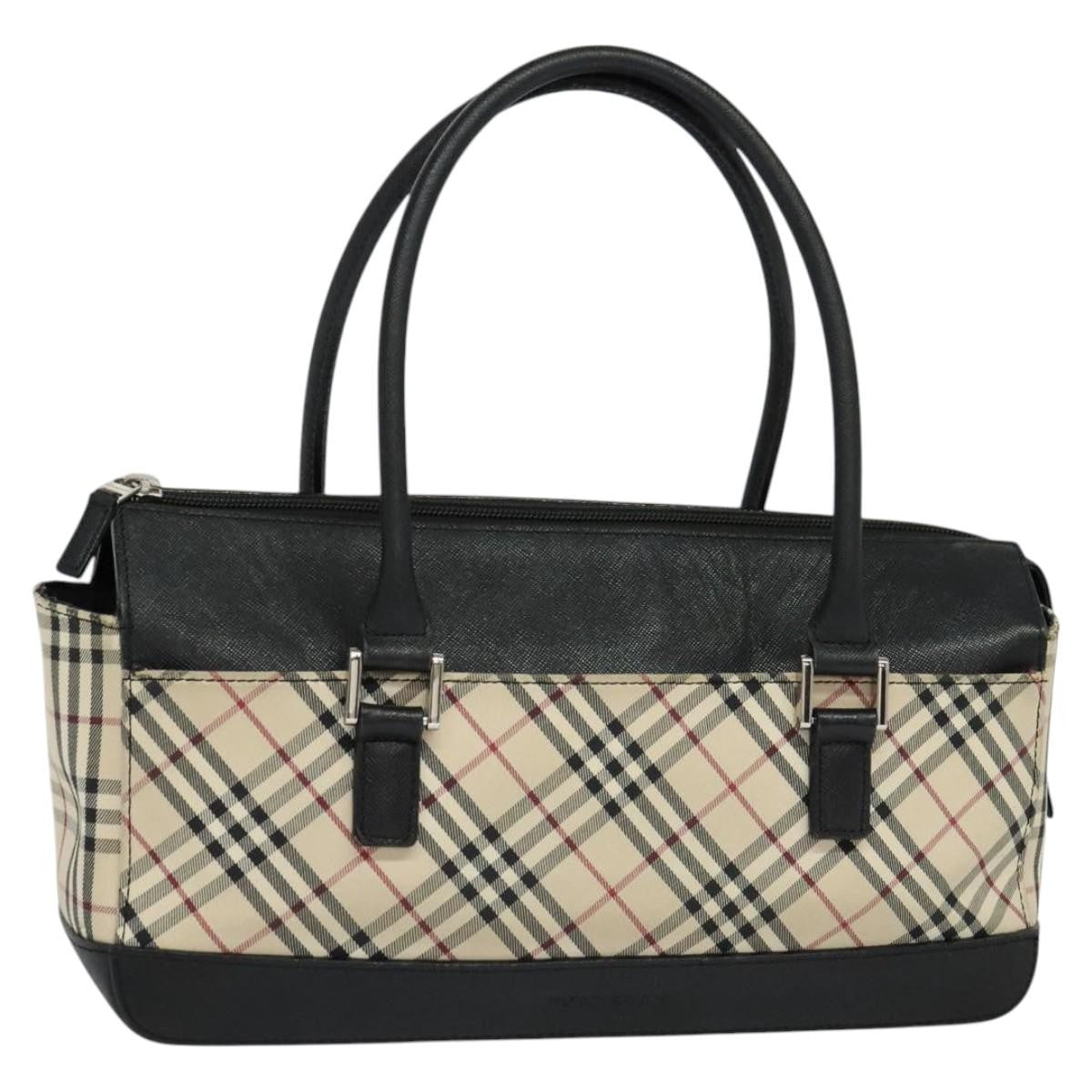 Burberry Nova Check Handbag Nova Check Canvas And Leather Beige Canvas Handbag (Pre-Owned)