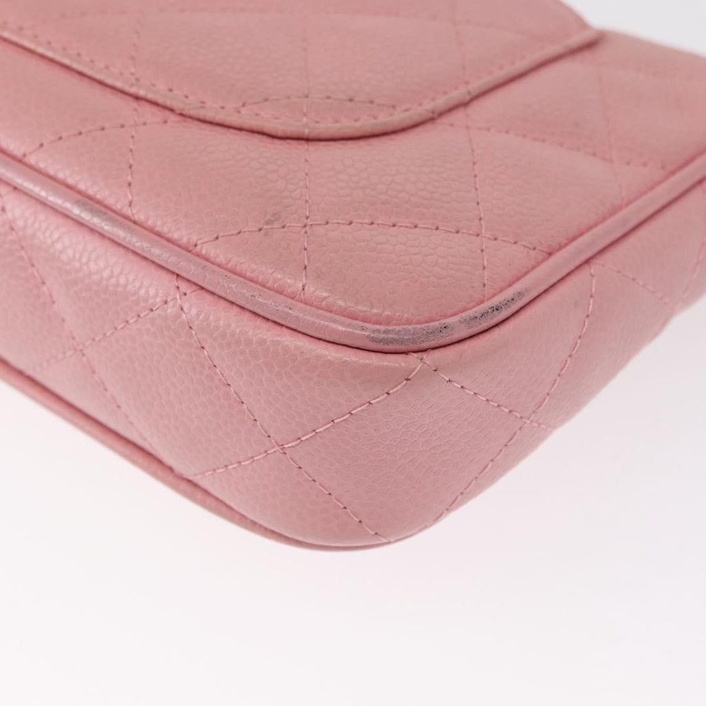 Chanel Timeless Cc Chain Shoulder Bag Quilted Caviar Pink Leather Shoulder Bag Bag (Pre-Owned)