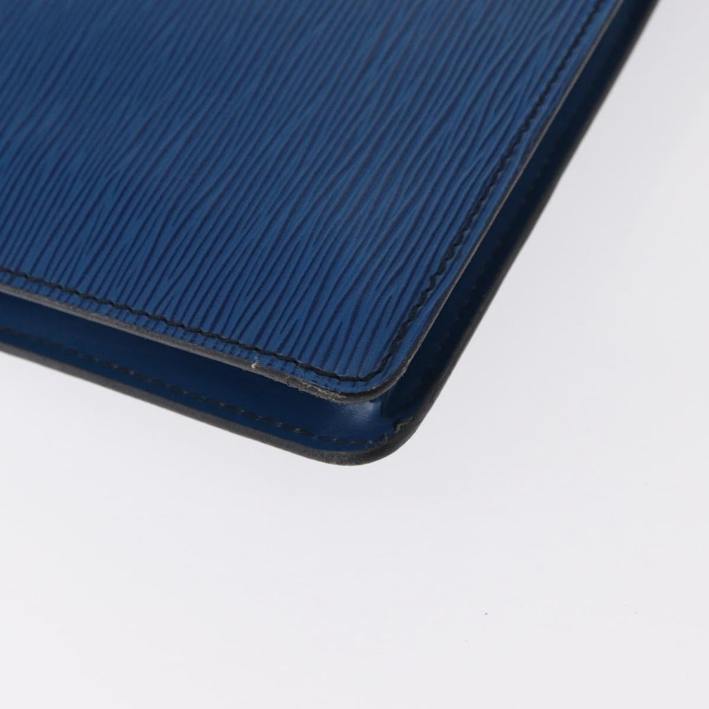 Louis Vuitton Porte-Documents Senateur Bag Epi Leather Blue Leather Clutche & Pouche Bag (Pre-Owned)