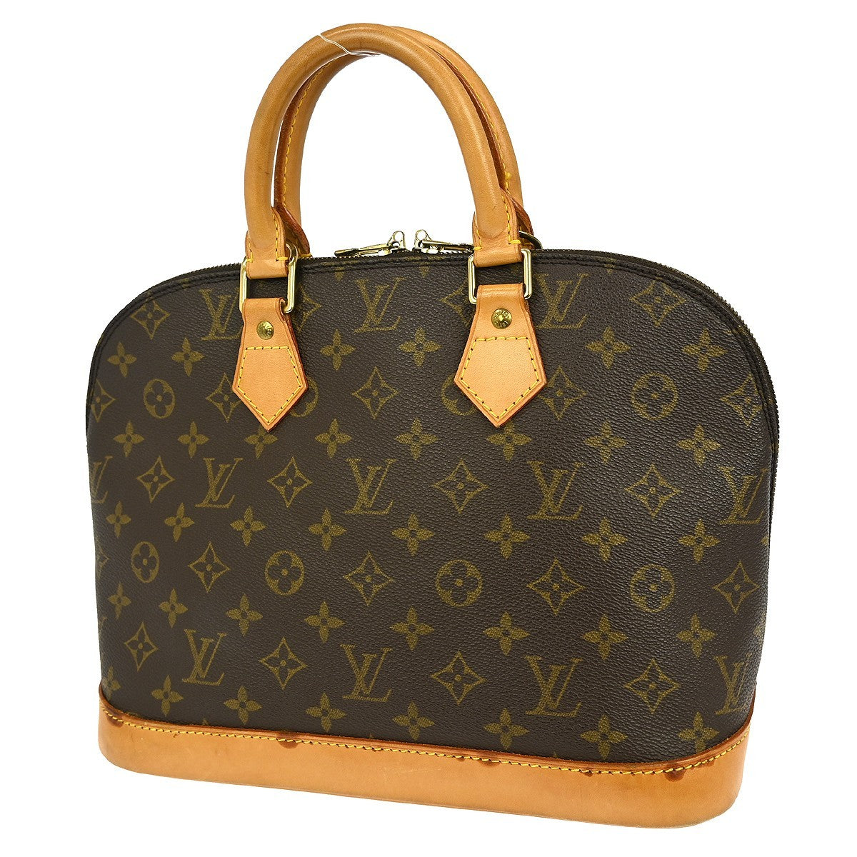Louis Vuitton Alma Handbag Monogram Canvas Brown Canvas Handbag (Pre-Owned)