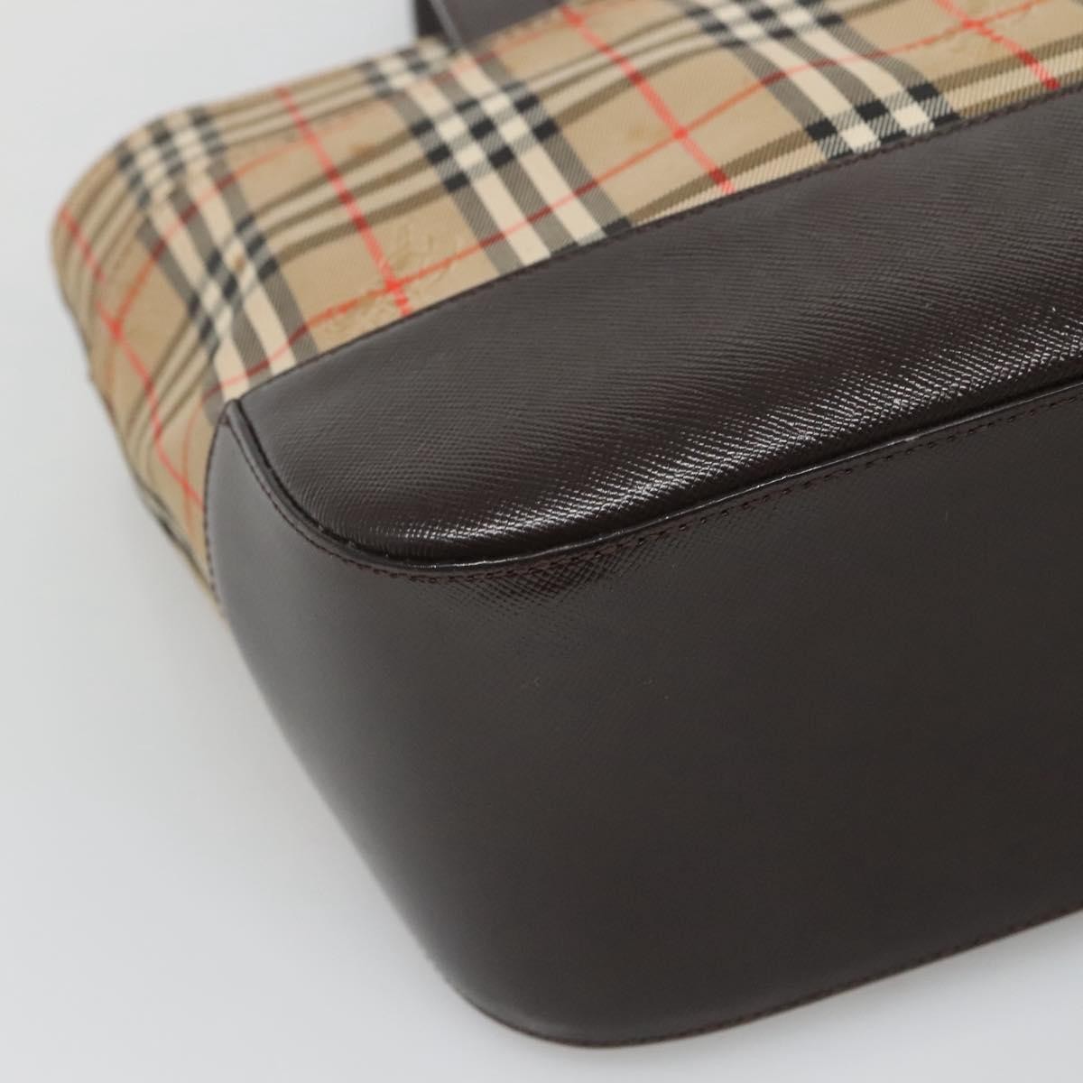 Burberry Nova Check Handbag Nova Check Canvas And Leather Beige Canvas Handbag (Pre-Owned)
