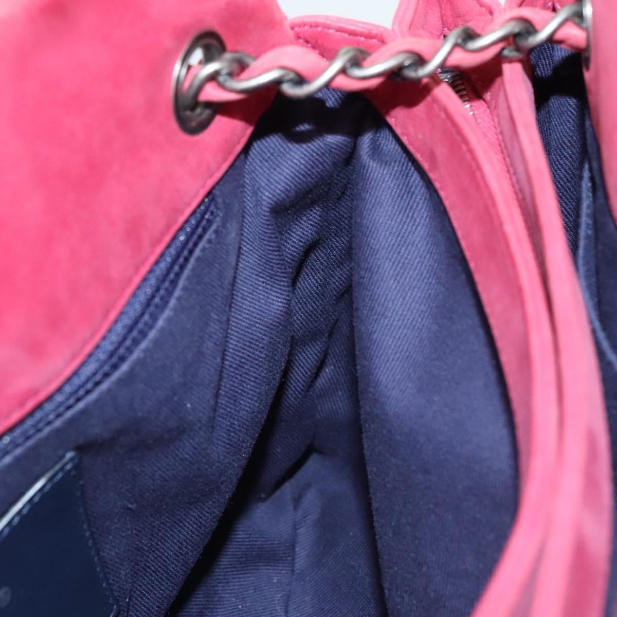 Chanel Matelasse Chain Shoulder Bag Leather Pink Leather Handbag (Pre-Owned)