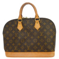 Louis Vuitton Alma Handbag Monogram Canvas Brown Canvas Handbag (Pre-Owned)