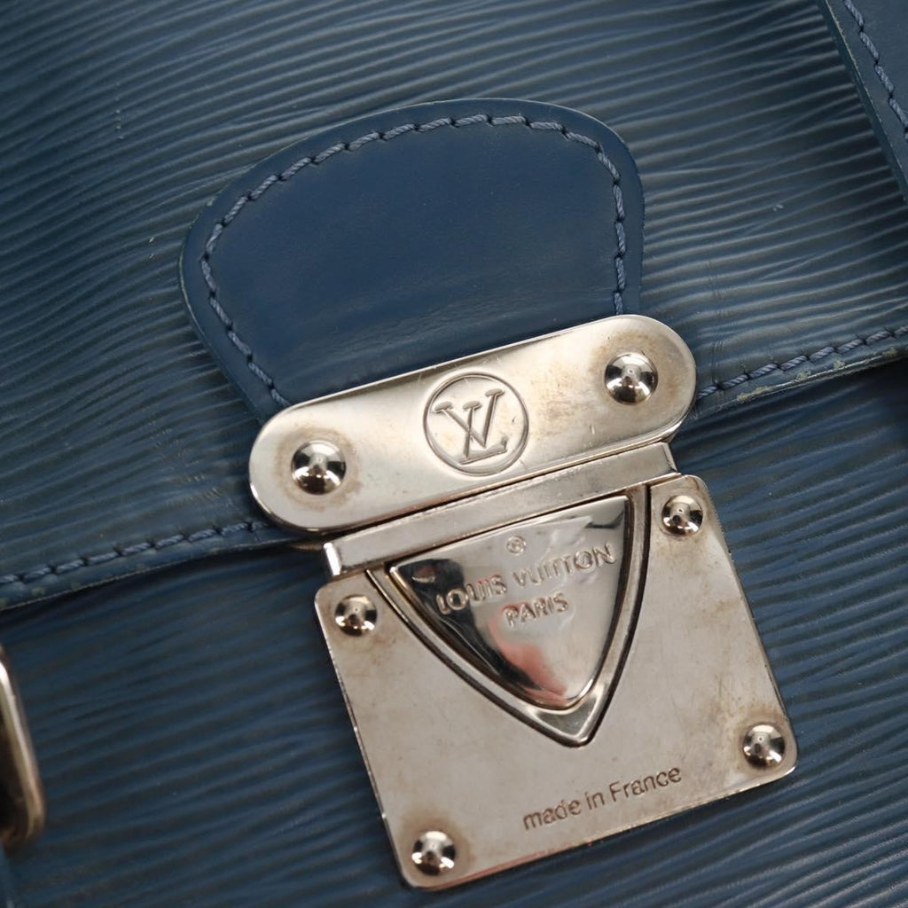 Louis Vuitton Segur Handbag Epi Leather Blue Leather Shoulder Bag Bag (Pre-Owned)