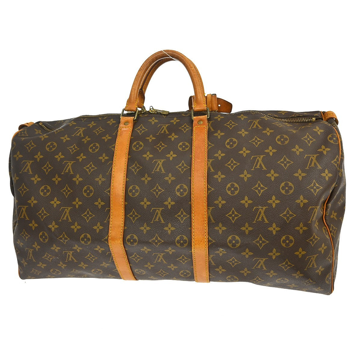 Louis Vuitton Keepall Bag Monogram Canvas Brown Canvas Travel Bag Bag (Pre-Owned)