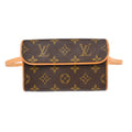 Louis Vuitton Florentine Waist Bag Monogram Canvas Brown Canvas Clutche & Pouche Bag (Pre-Owned)