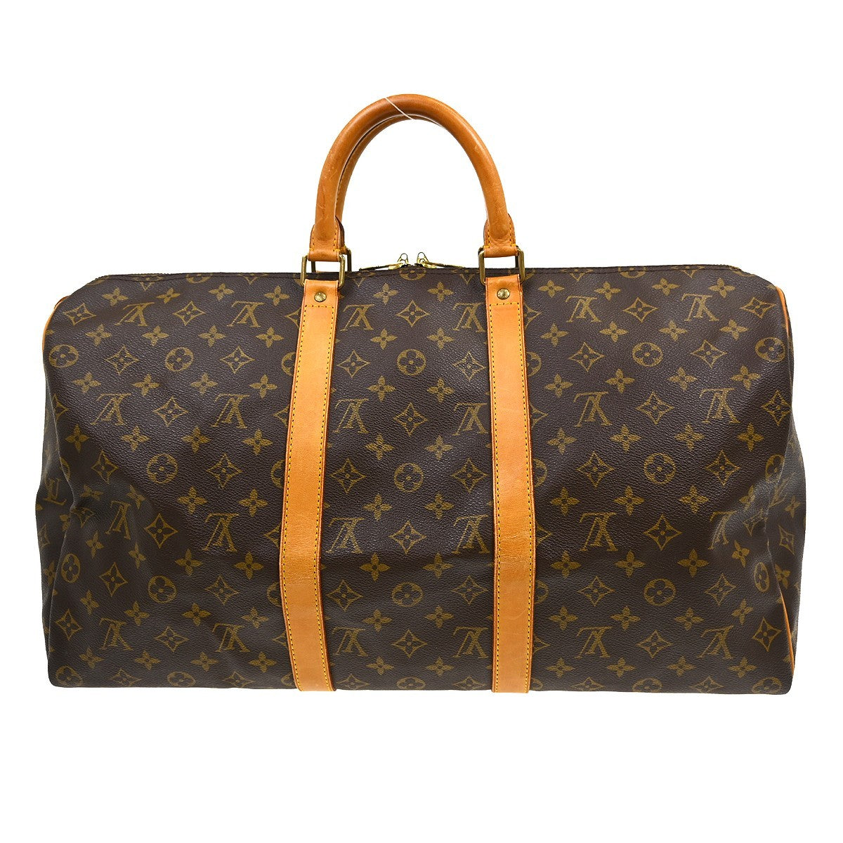 Louis Vuitton Keepall Bag Monogram Canvas Brown Canvas Travel Bag Bag (Pre-Owned)