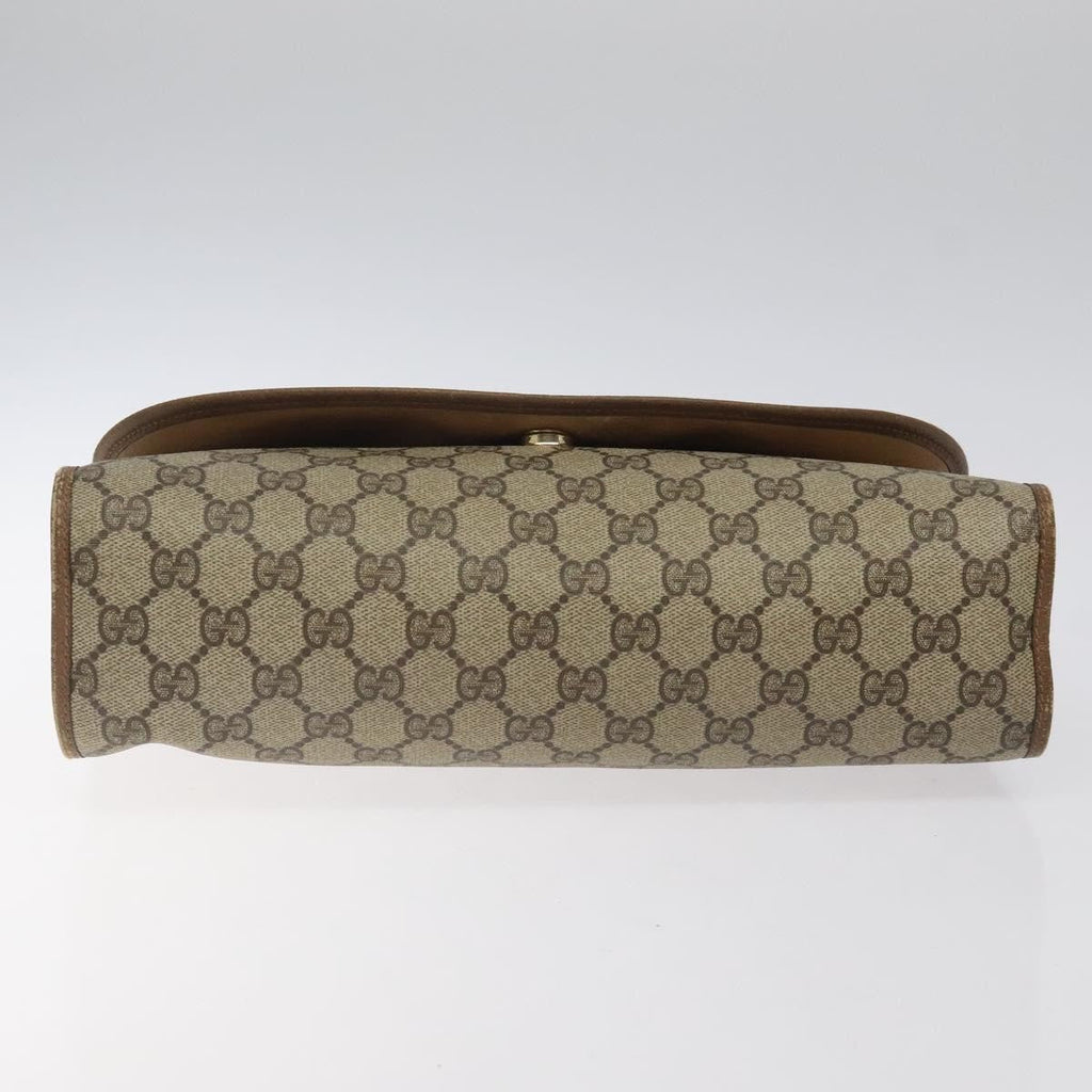 Gucci Sherry Line Pouch Canvas Beige Canvas Clutche & Pouche Bag (Pre-Owned)