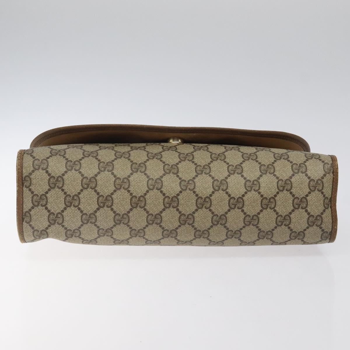 Gucci Sherry Line Pouch Canvas Beige Canvas Clutche & Pouche Bag (Pre-Owned)