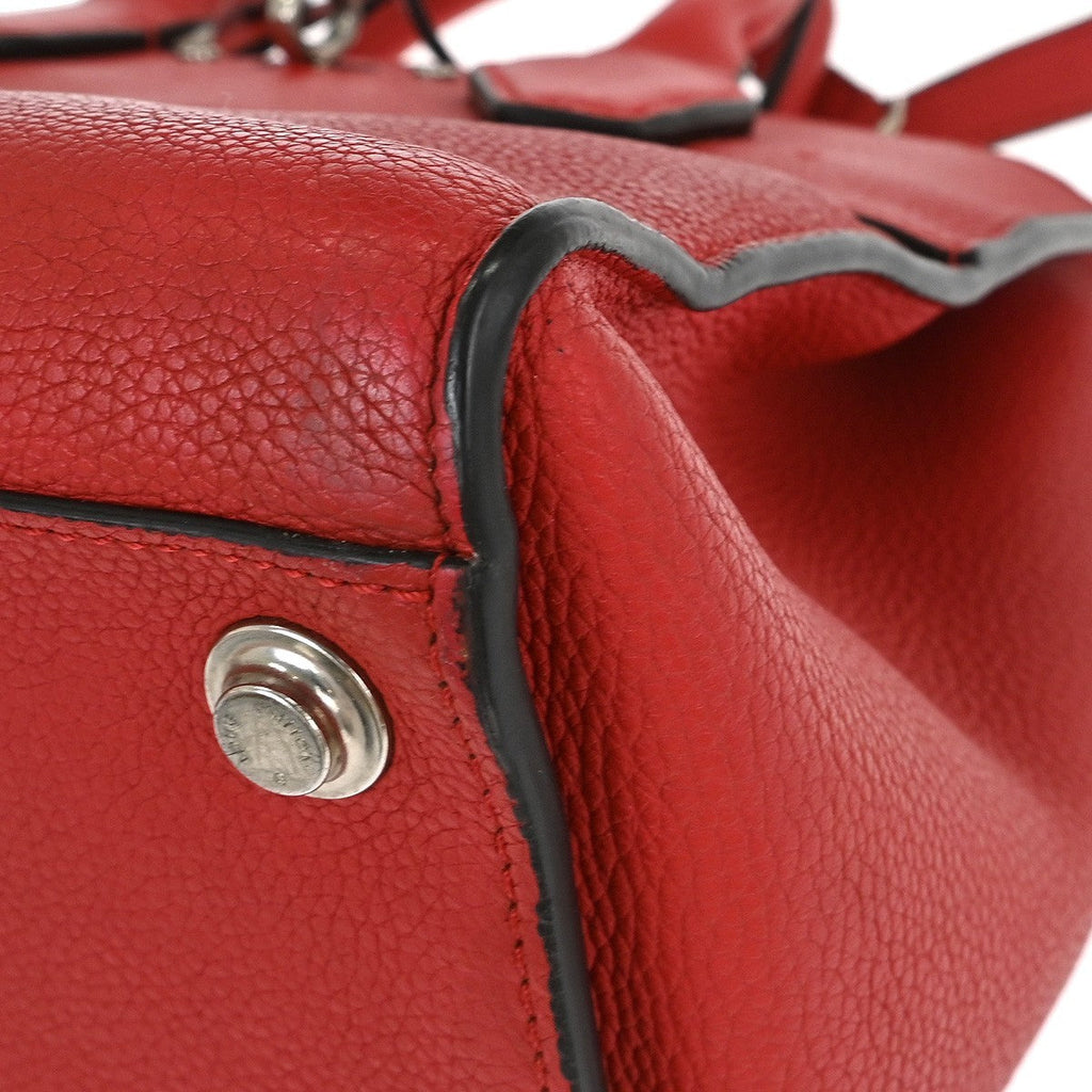 Louis Vuitton City Steamer Handbag Leather Red Leather Tote Bag Bag (Pre-Owned)