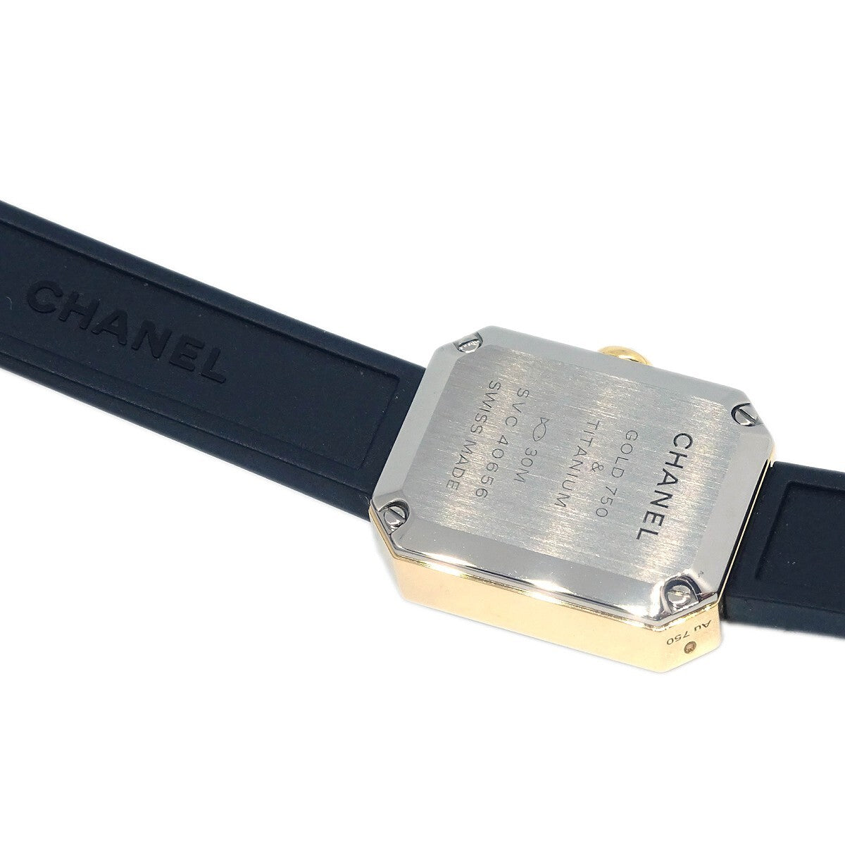 Chanel Premiere Velours Mini Quartz Watch Titanium With Yellow Gold And Velvet Rubber With Diamond Dial Watch (Pre-Owned)