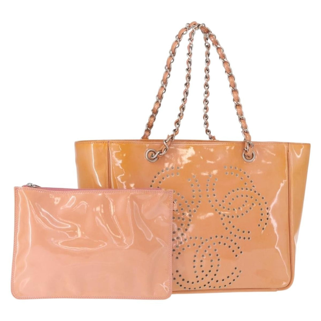 Chanel Triple Cc Tote Patent Pink Patent_Leather Tote Bag Bag (Pre-Owned)