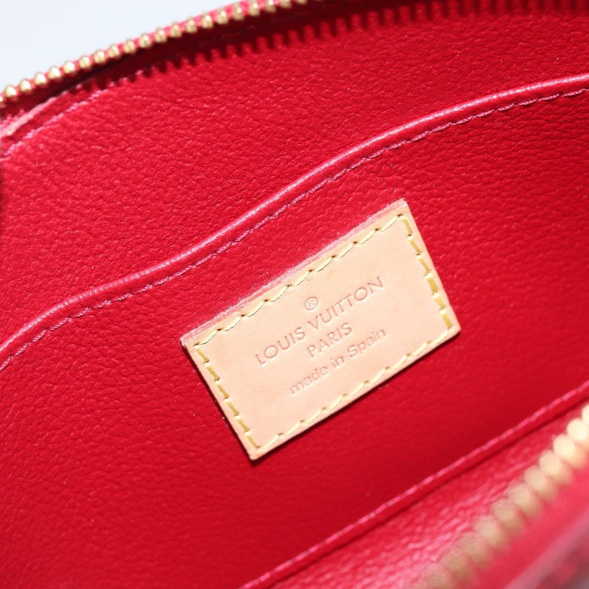 Louis Vuitton Cosmetic Pouch Limited Edition Monogram Vernis Rayures Red Patent_Leather Bag (Pre-Owned)