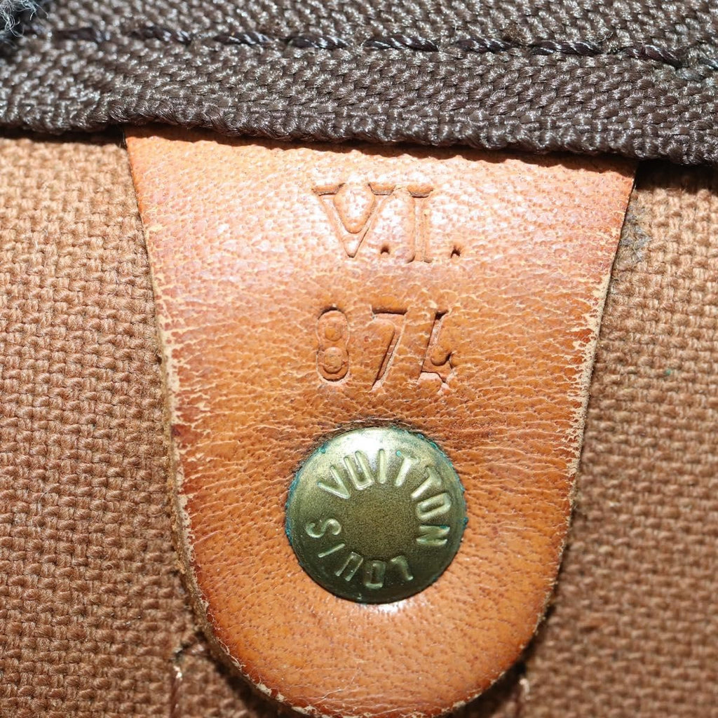 Louis Vuitton Keepall Bag Monogram Canvas Brown Canvas Travel Bag Bag (Pre-Owned)