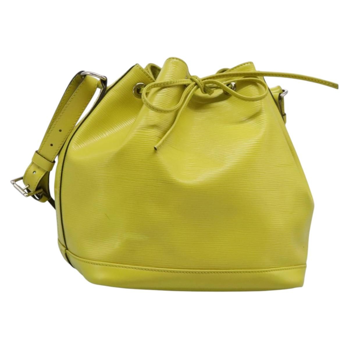Louis Vuitton Petit Noe Handbag Epi Leather Green Leather Shoulder Bag Bag (Pre-Owned)