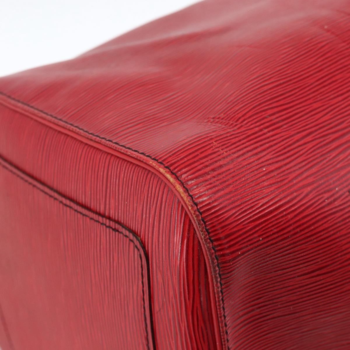 Louis Vuitton Keepall Bag Epi Leather Red Leather Travel Bag Bag (Pre-Owned)